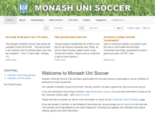 Tablet Screenshot of monashunisoccer.org
